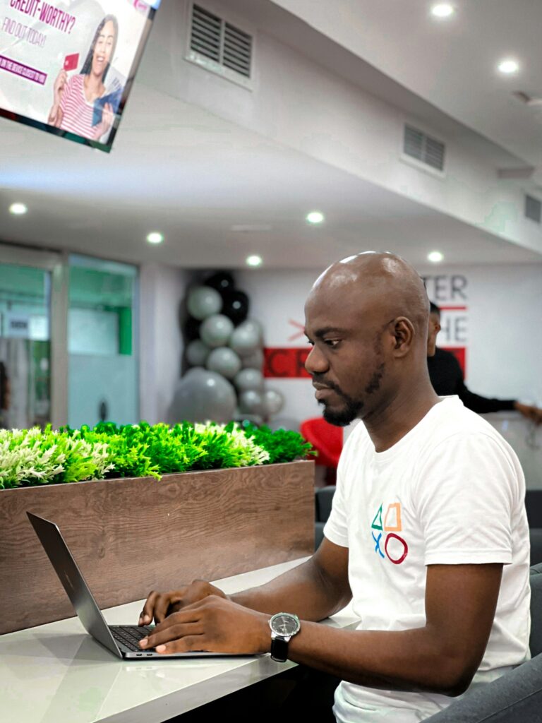Kenya small shop front website laptop team