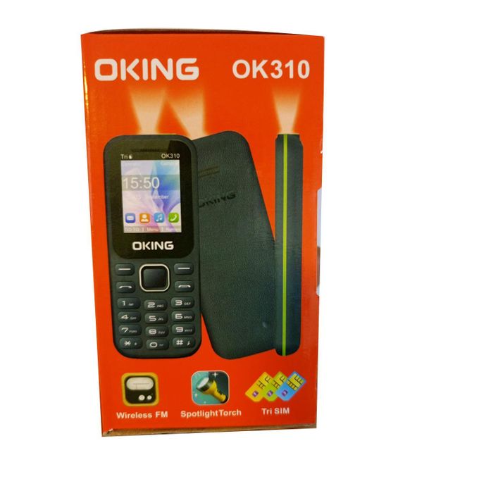 Oking OK310, 1.7" Wireless FM, Bright Torch, 1000mAh, Tri SIM, 2G - Black 2 Oking OK310
