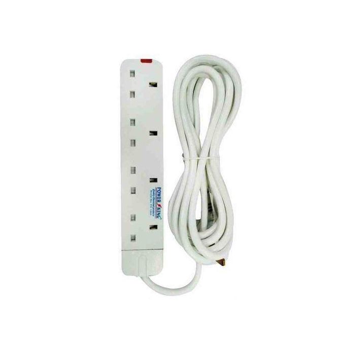 Power King Best 4 Way Power Extension With Long Cable – White 3 Power King Best 4 Way Power Extension With Long Cable – White - Image 3
