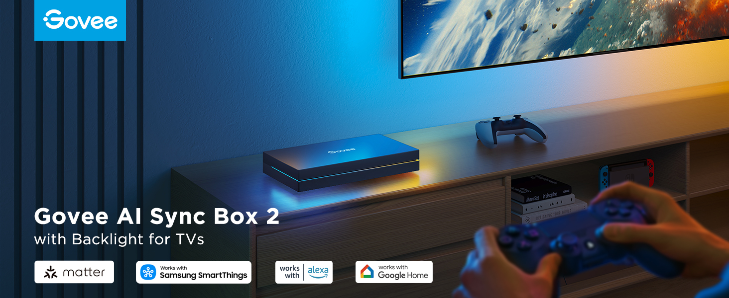 Govee AI Sync Box 2 with Backlight for TVs