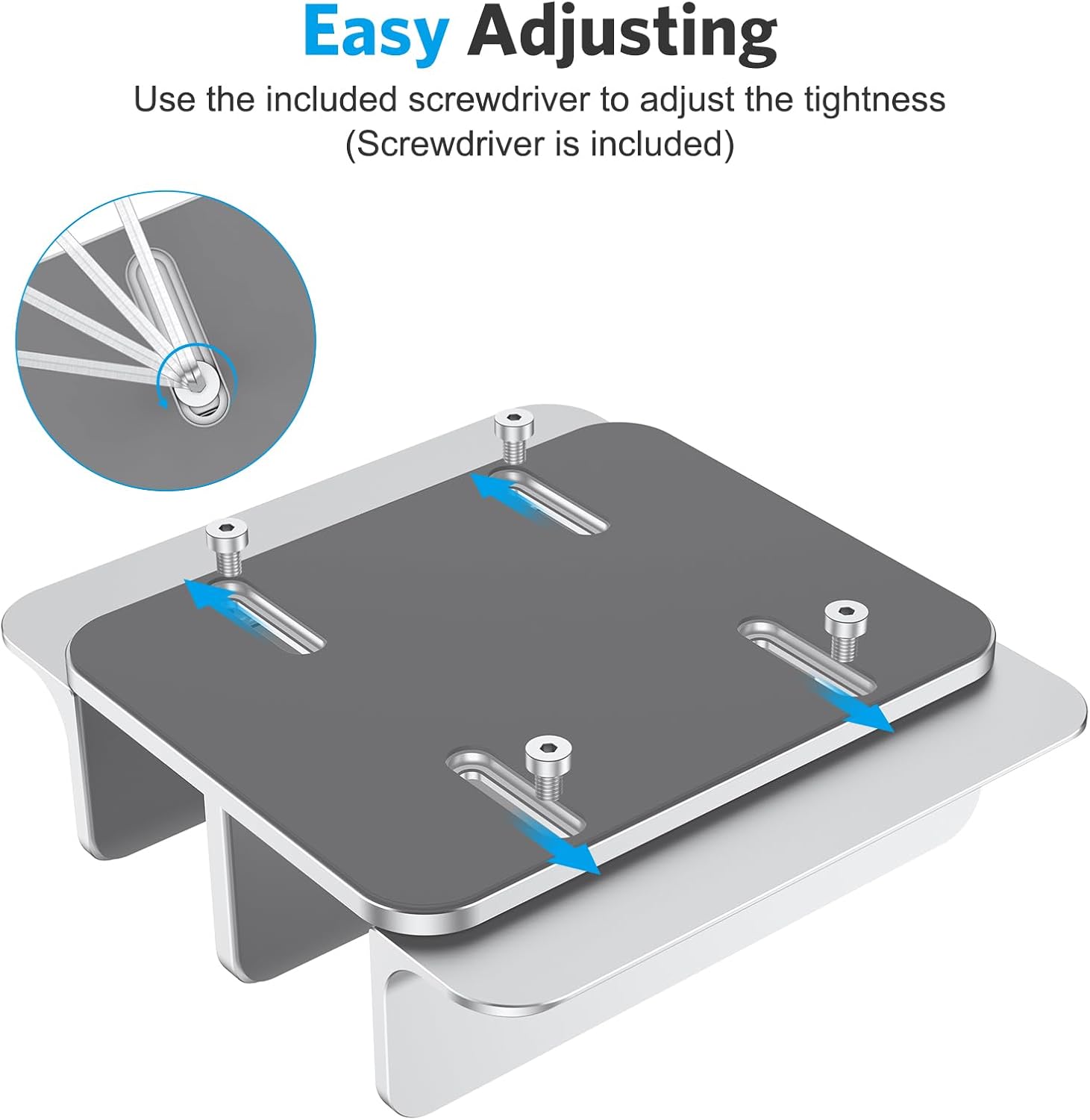 OMOTON Premium Double Vertical Laptop Stand (Anodized Aluminum) 5 Easy Adjusting