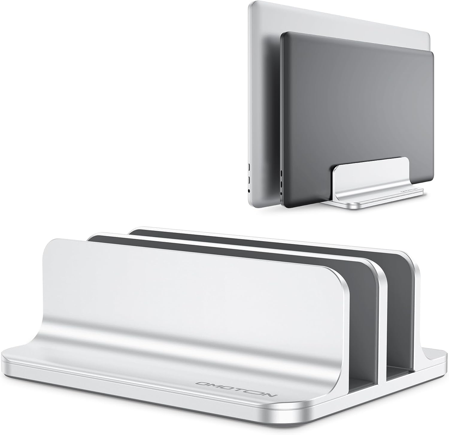 OMOTON Premium Double Vertical Laptop Stand (Anodized Aluminum) 1 OMOTON Premium Double Vertical Laptop Stand (Anodized Aluminum)