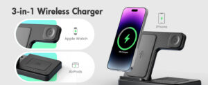 3-in-1 Foldable Wireless Charging Station for Apple - iPhone 17/16/15/14/13, Apple Watch Ultra/10/9/8, and AirPods Pro 4/3 13 3-in-1 Wireless Charger