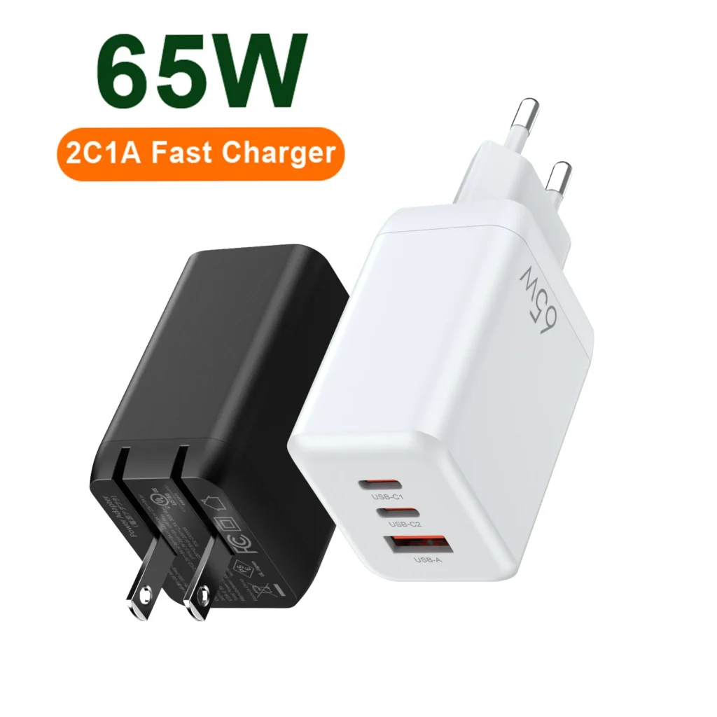 65W GaN Charger fast USB-C wall adapter
