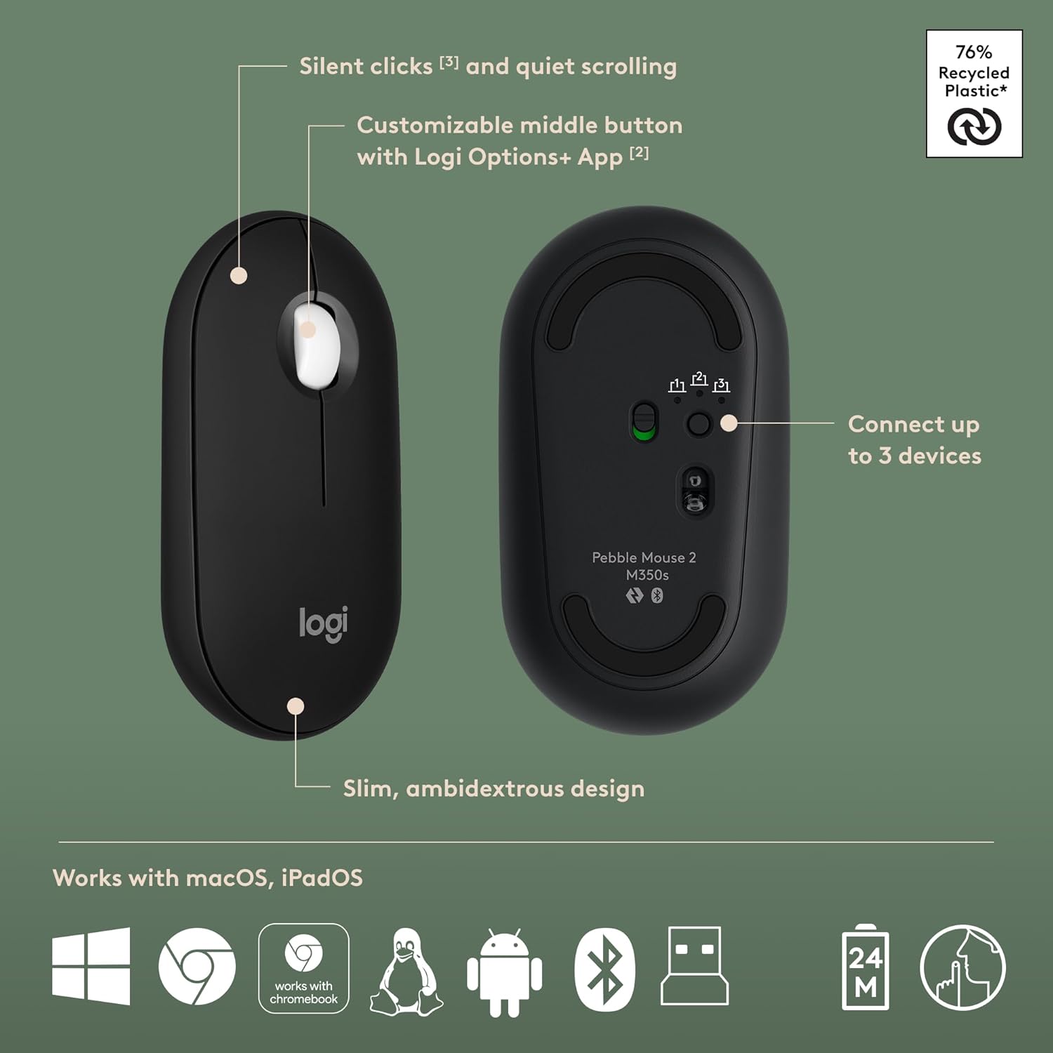 Logitech Pebble 2 Combo Kenya – Best Quiet Wireless Keyboard & Mouse 2026 5 Logitech Pebble 2 Silent Mouse Kenya