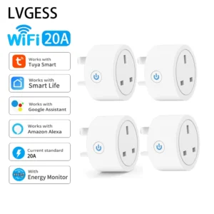 20A Tuya Smart Socket UK Plug for Home Automation