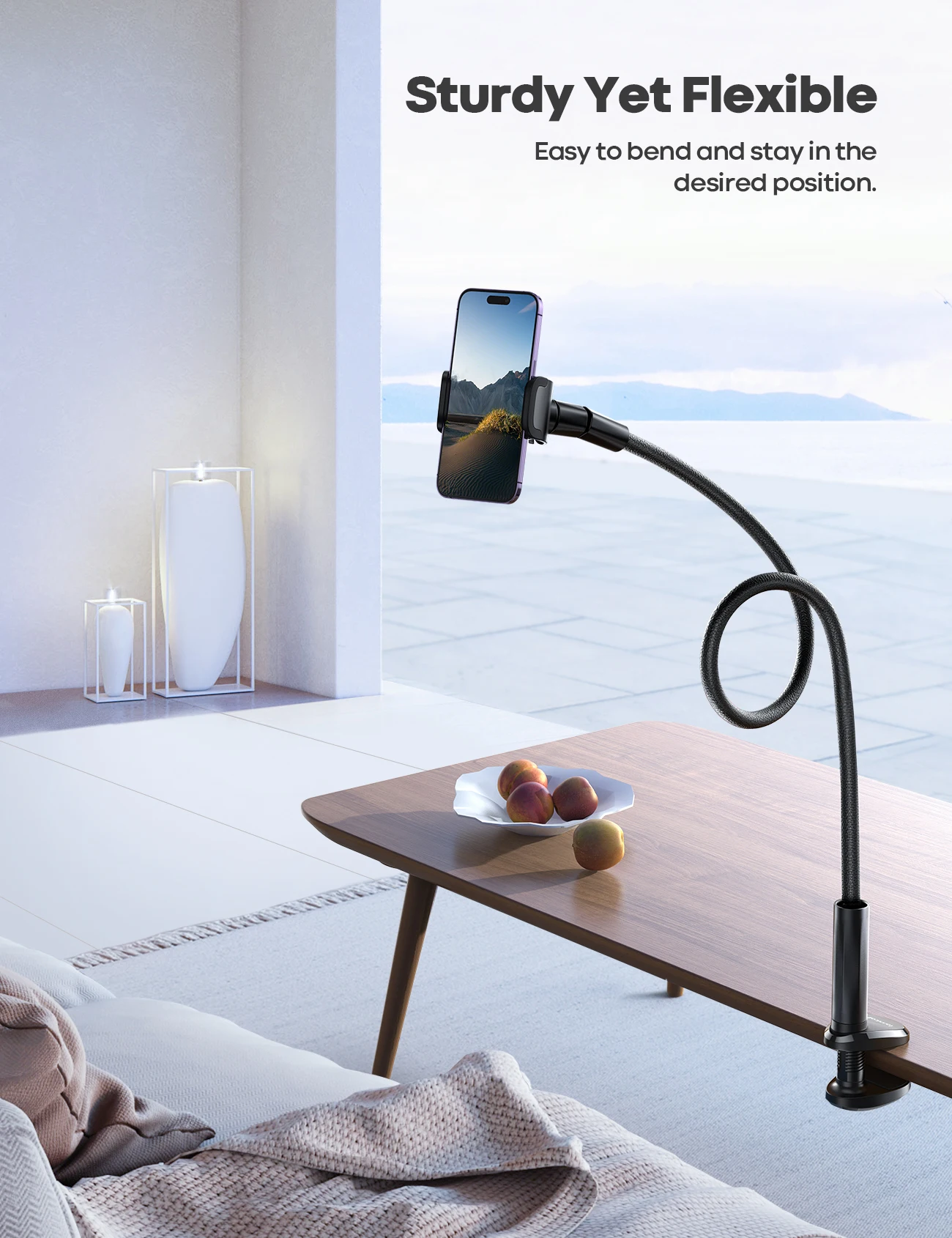 Lamicall GP05 Gooseneck Phone Holder | 38" Adjustable Bed & Desk Stand 3 Lamicall GP05 Gooseneck Phone Holder | 38" Adjustable Bed & Desk Stand - Image 3