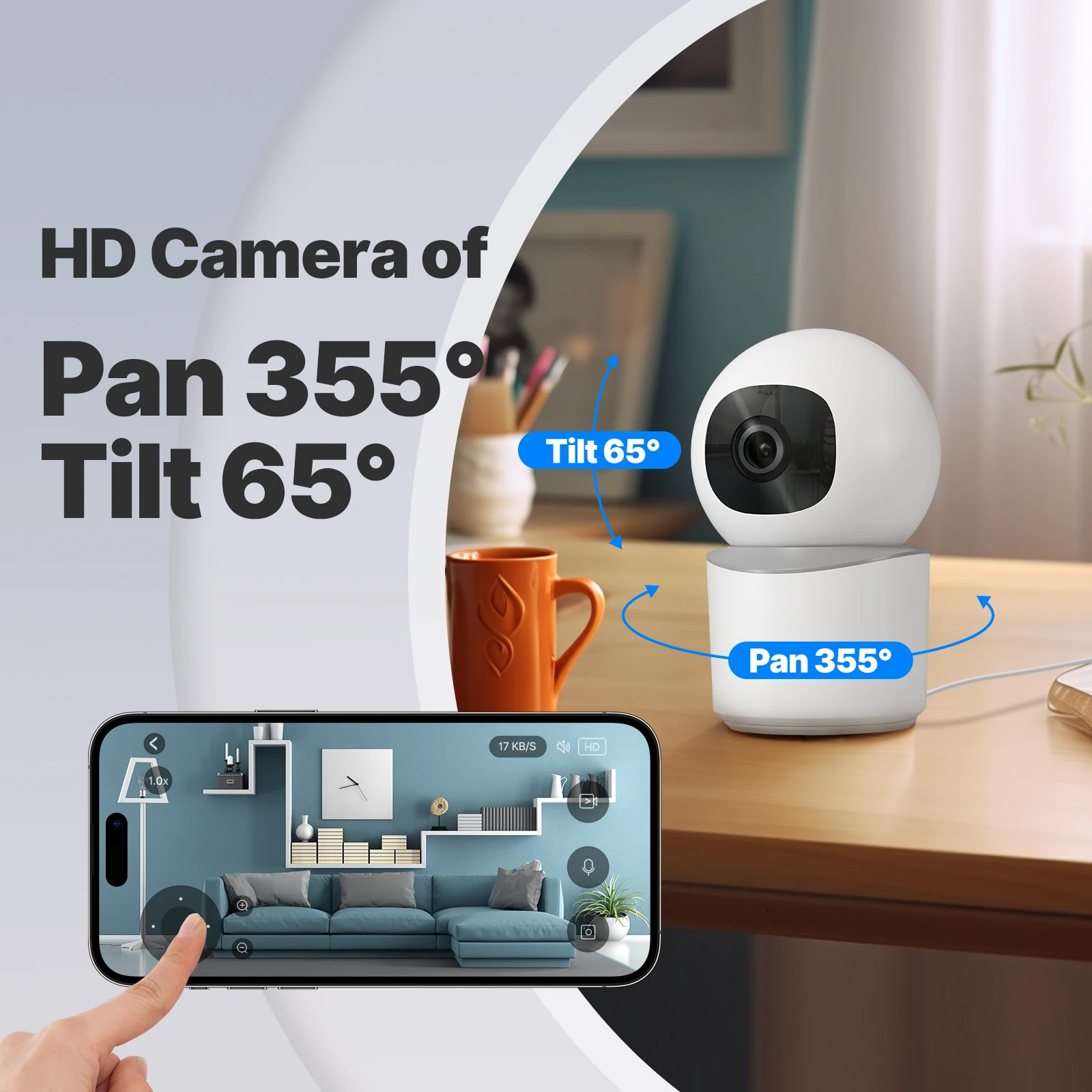 MOES 3MP WiFi Indoor Security Camera Kenya with Pan/Tilt, Motion Tracking and Night Vision 4 MOES 3MP WiFi Indoor Security Camera Kenya with Pan/Tilt, Motion Tracking and Night Vision - Image 4