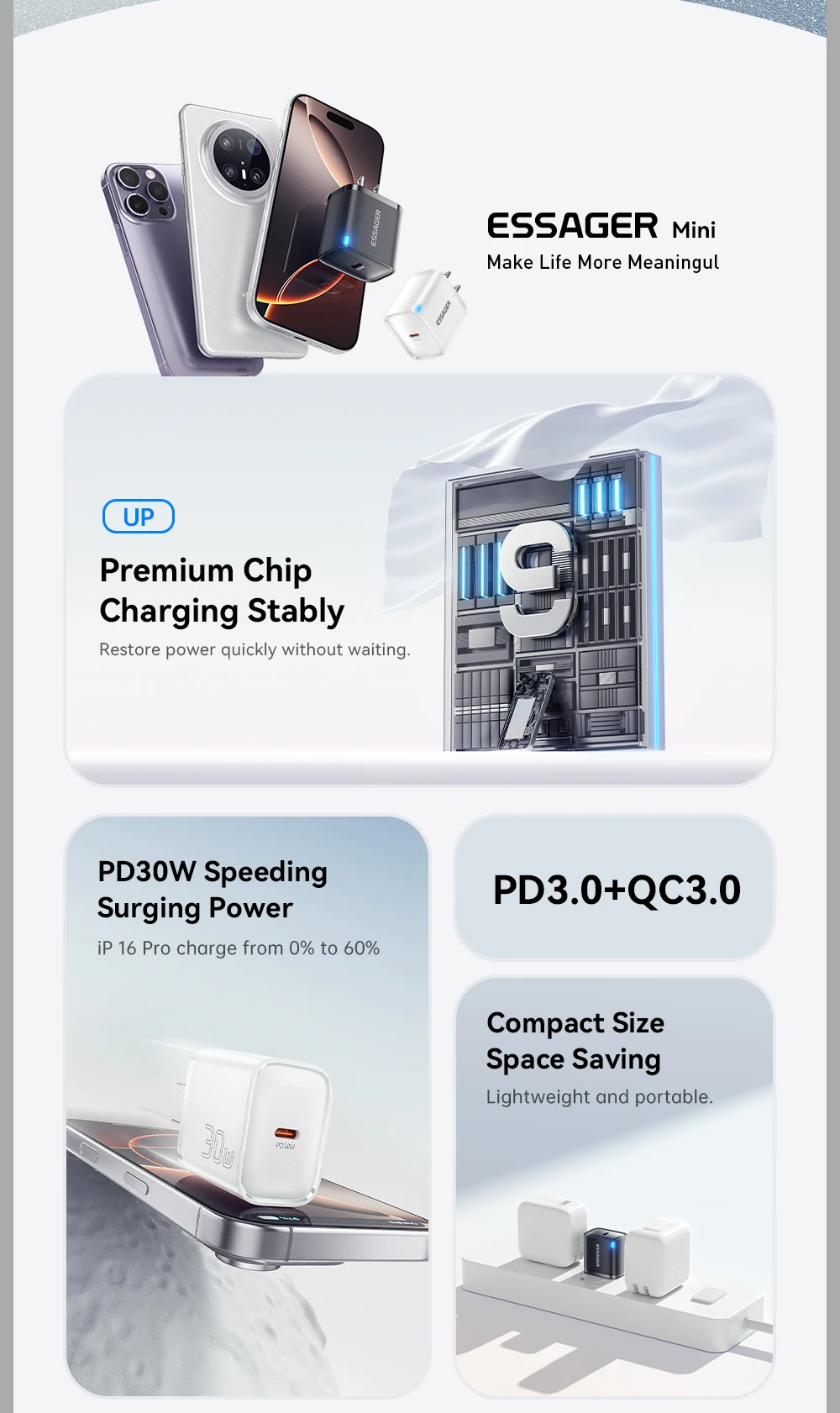 Essager 30W GaN USB-C PD Super Fast Charger (UK 3-Pin Plug) 13 Essager 30W GaN USB-C PD Super Fast Charger (UK 3-Pin Plug) - Image 13