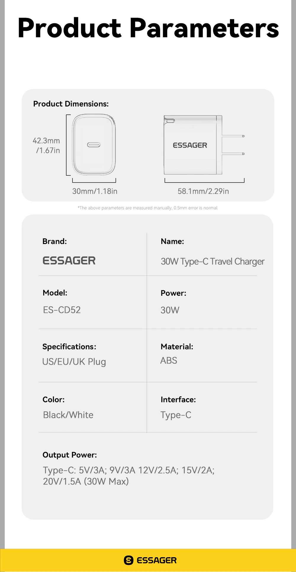 Essager 30W GaN USB-C PD Super Fast Charger (UK 3-Pin Plug) 27 Essager 30W GaN USB-C PD Super Fast Charger (UK 3-Pin Plug) - Image 27