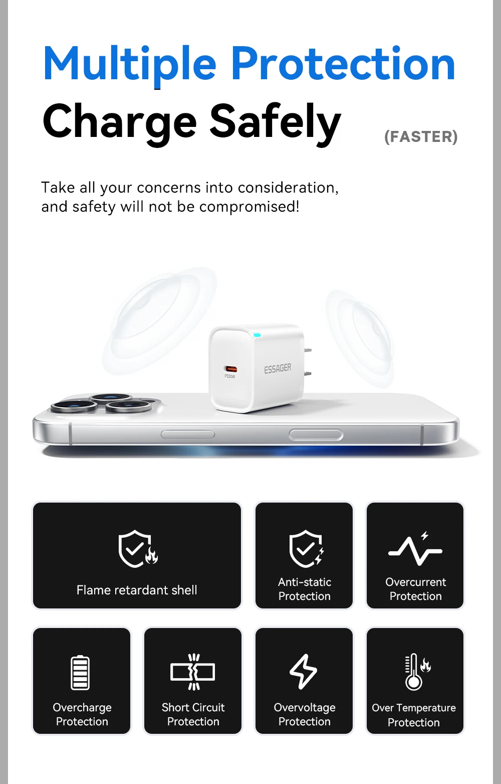 Essager 30W GaN USB-C PD Super Fast Charger (UK 3-Pin Plug) 25 Essager 30W GaN USB-C PD Super Fast Charger (UK 3-Pin Plug) - Image 25
