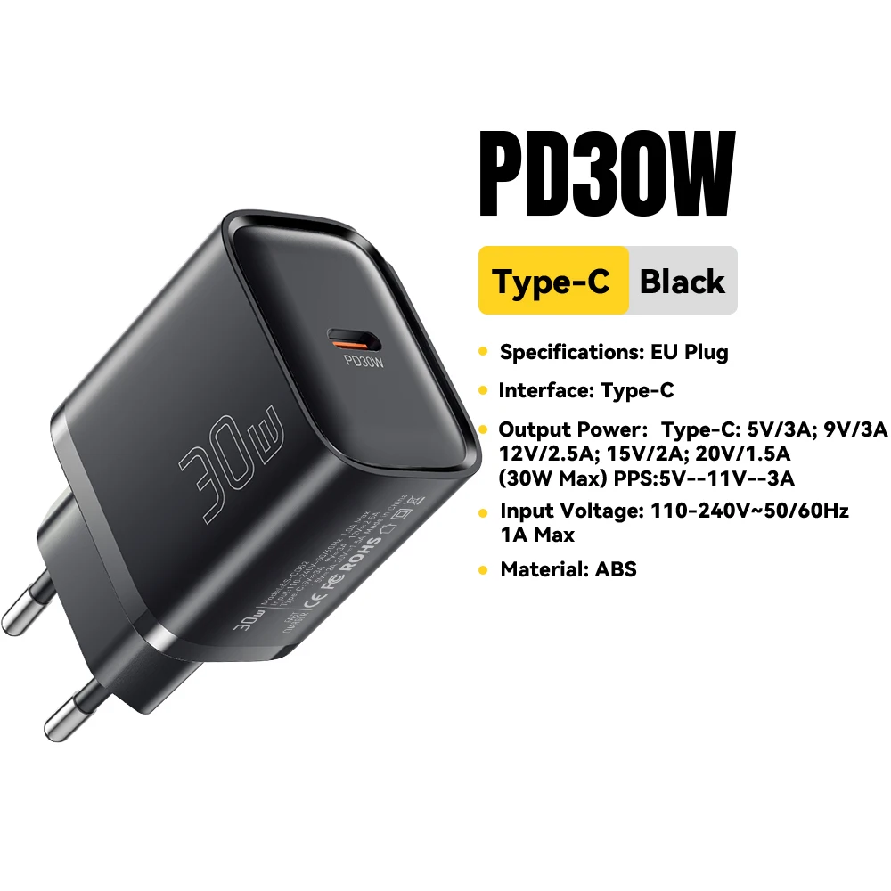 Essager 30W GaN USB-C PD Super Fast Charger (UK 3-Pin Plug) 10 Essager 30W GaN USB-C PD Super Fast Charger (UK 3-Pin Plug) - Image 10