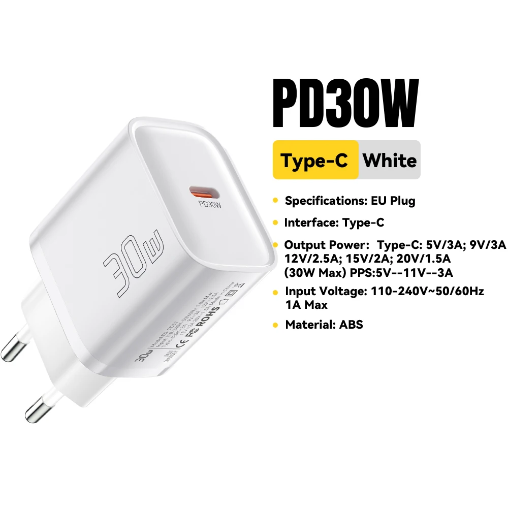 Essager 30W GaN USB-C PD Super Fast Charger (UK 3-Pin Plug) 11 Essager 30W GaN USB-C PD Super Fast Charger (UK 3-Pin Plug) - Image 11