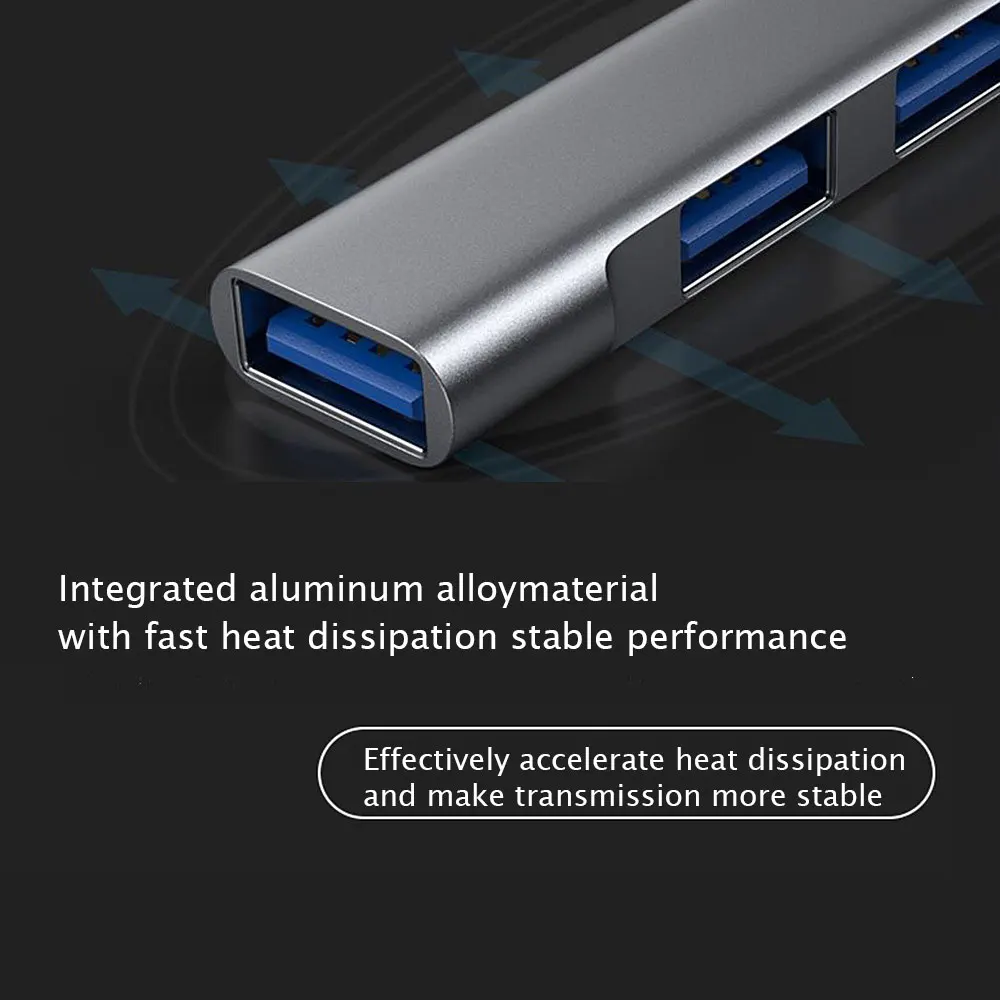 Zedify Pro 4-Port USB-C Aluminum OTG Hub 4 Zedify Pro 4-Port USB-C Aluminum OTG Hub - Image 4