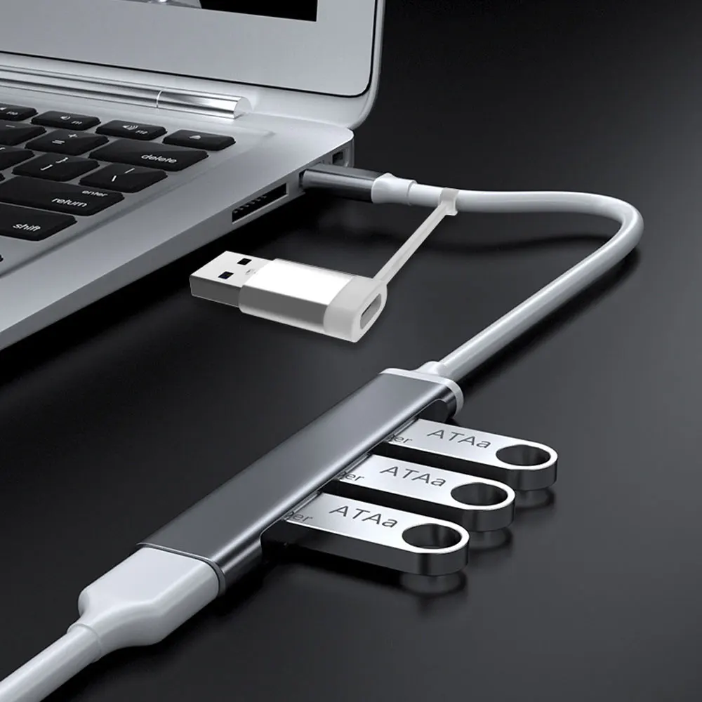 Zedify Pro 4-Port USB-C Aluminum OTG Hub 3 Zedify Pro 4-Port USB-C Aluminum OTG Hub - Image 3